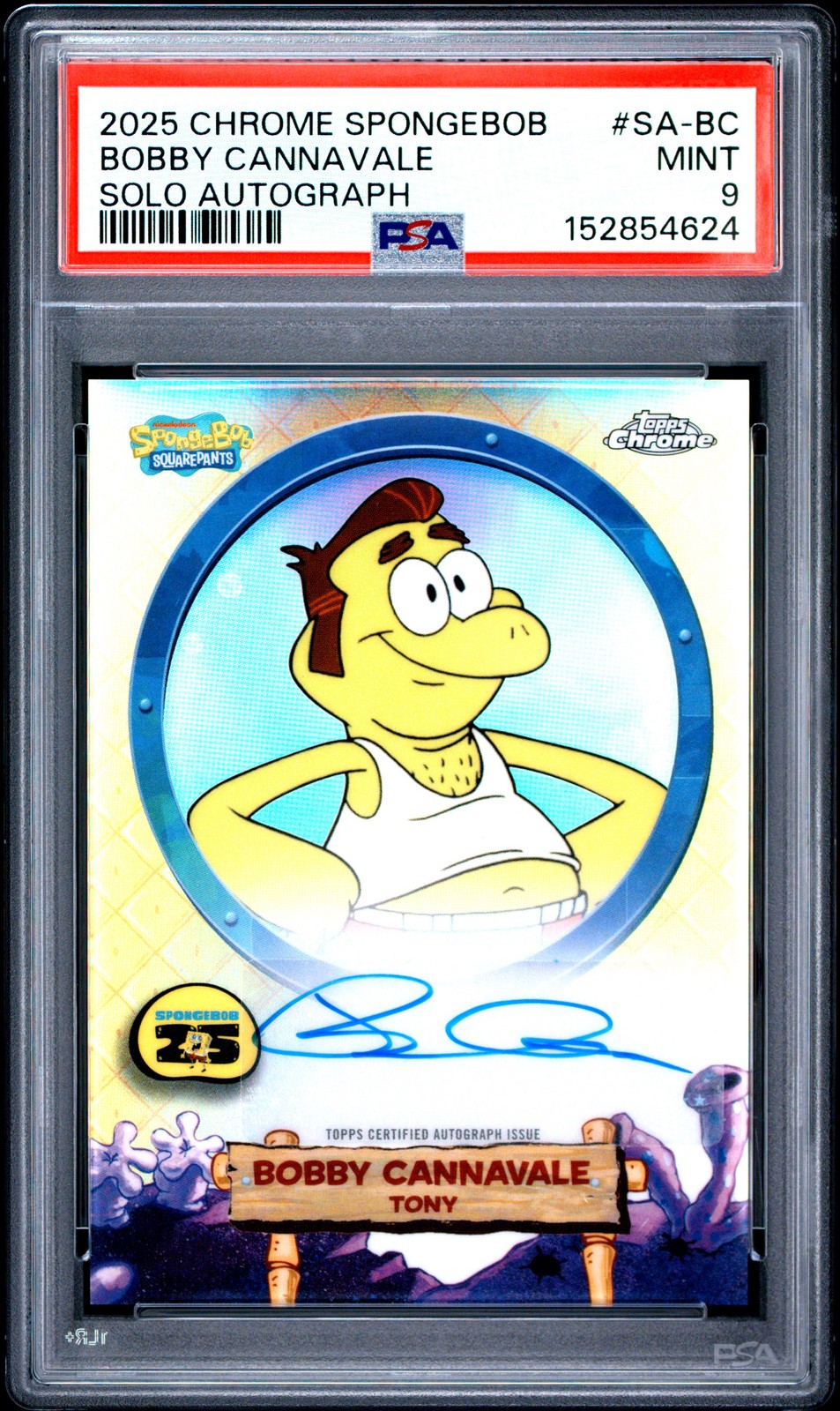 Bobby Cannavale Topps Chrome Spongebob 25th Anniversary Auto SA-BC NM
