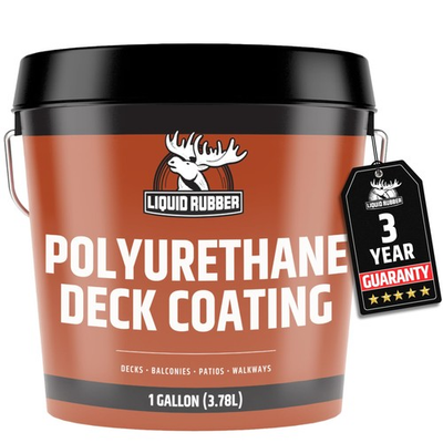 #ad Liquid Rubber Polyurethane Deck Coating 128 Fl Oz Pack of 1 Textured White $128.08