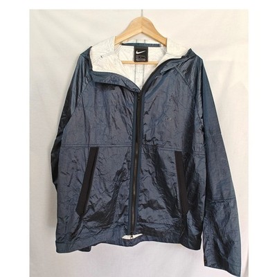 Nike Sportswear Tech Pack Tyvek Hooded Jacket CU3758-458 Blue Metallic Medium