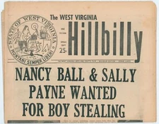1964 West Virginia Hillbilly Souvenir Newspaper Cedar Lakes Craft Fair Ripley