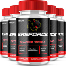  5 Packs Ereforce Pills for Men, Advanced Ere Force Male Support 300 Capsules 