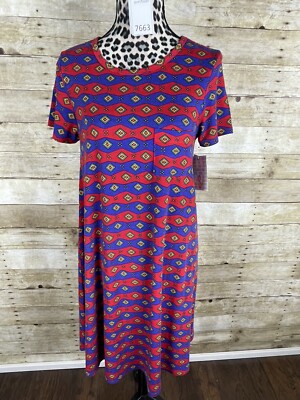 Robe T-shirt LuLaRoe Carly Taille Medium - Multicolore, Neuve Avec étiquette (NWT)