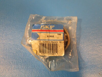 SKF 61905 Radial/Deep Groove Ball Bearing - Round Bore, 25 mm ID