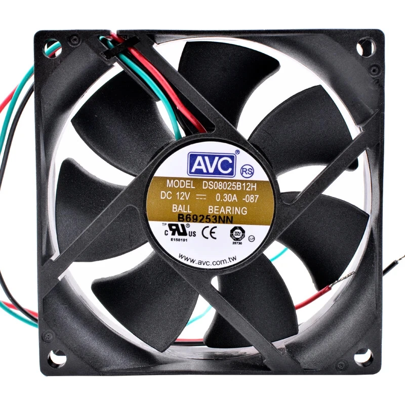 DS08025B12H 8cm 80mm fan 8025 DC12V 0.30A computer chassis CPU power cooling fan - Image 4 of 4