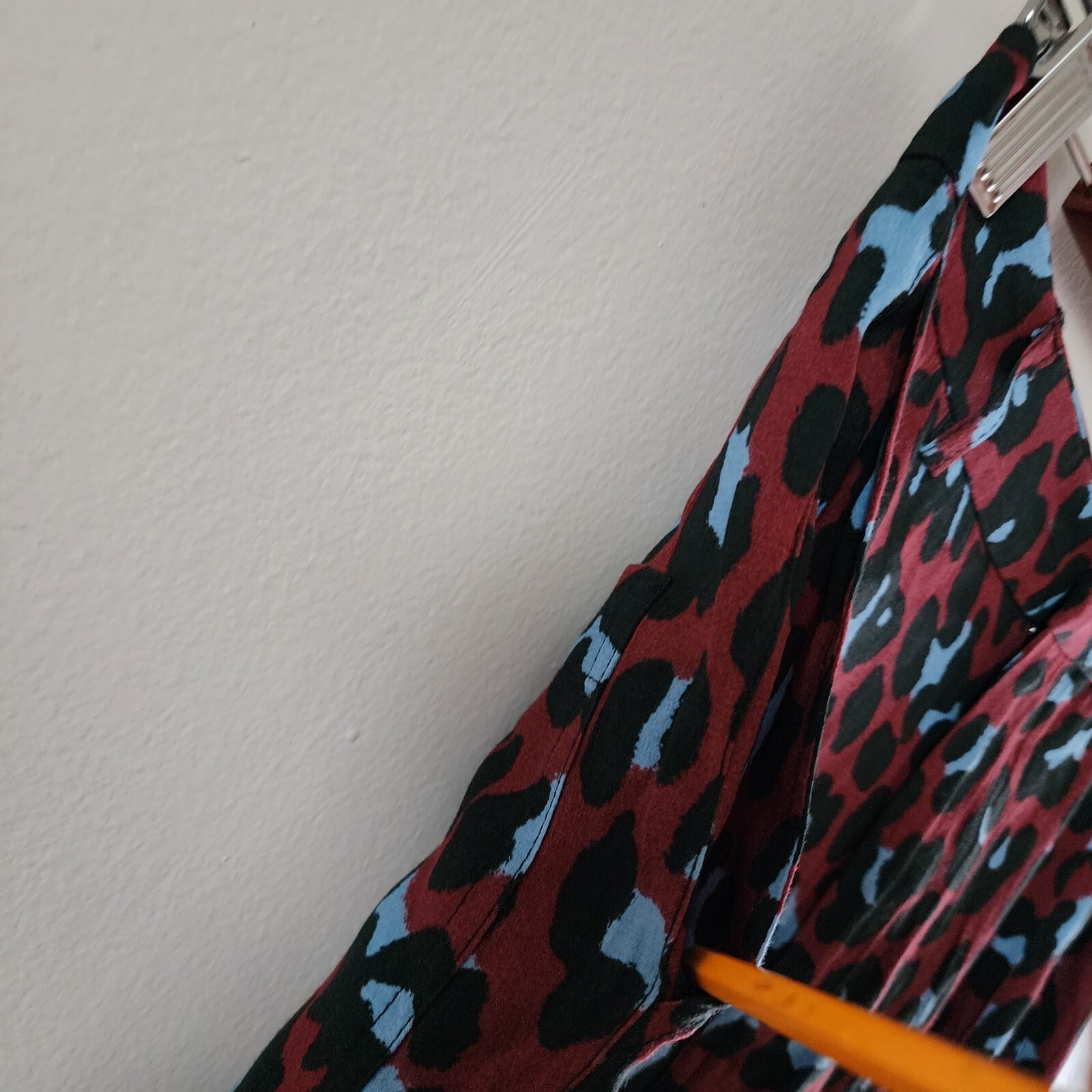 Mango MNG Casual Womens Pantalon Red Leopard Print Relaxed Pants Pleated Size 2 thumbnail 7