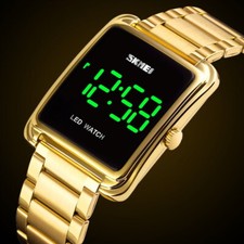 SKMEI Casual Mens Sport Watch Waterproof Square Classic Digital Touch Watches