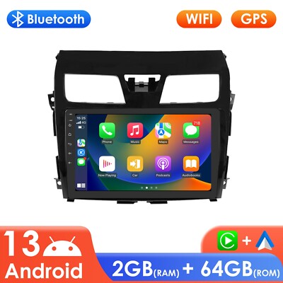 For Nissan Altima Teana 2013-2018 Android 13.0 CarPlay 64GB Car Stereo Radio GPS