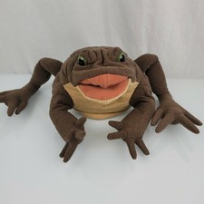 Folkmanis Toad Bull Frog Full Body Hand Puppet Olive Green Large 15" x 11"