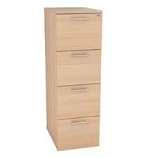 Classificatore 4 cassetti schedario cartelle sospese ufficio studio color faggio