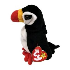 Ty Beanie Babies Puffer The Puffin Bird Toucan Vintage 1990's Small Plush