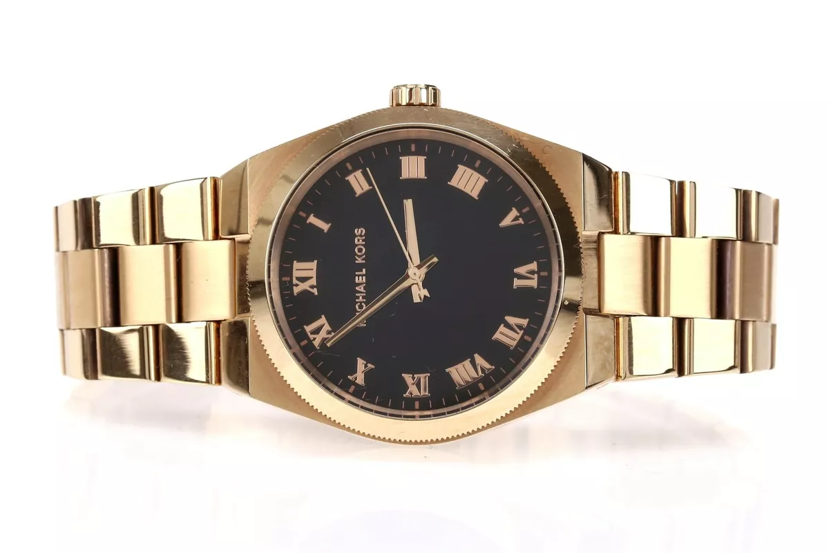 Michael Kors 150239 Channing Black Dial Rose Gold tone Ladies Watch MK5937