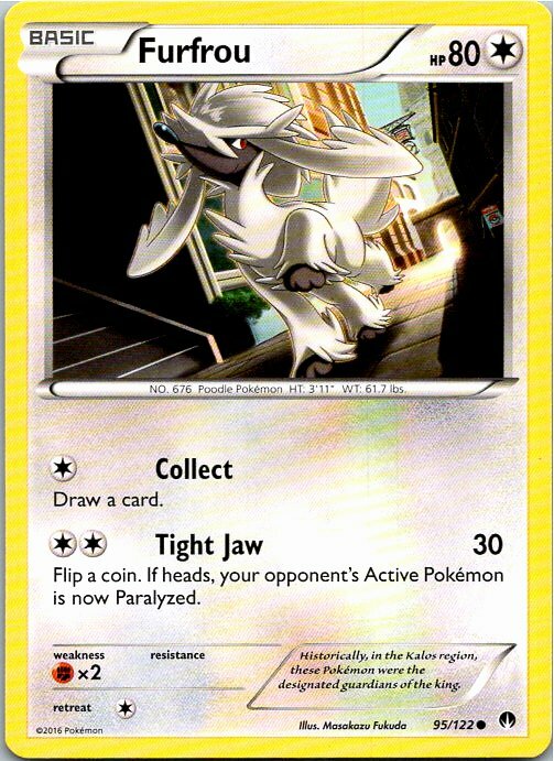 Furfrou 95/122 Common Regular Pokemon XY Breakpoint Mint