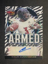 Malik Cunningham RC - 2022 Leaf Metal Draft #AD-MC1 - ZEBRA AUTO - SP SN #2 /5