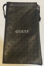 NWOT GUESS Sunglasses Eyewear Glasses Black Drawstring Pouch Soft Case Bag