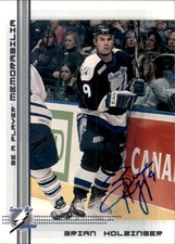 Brian Holzinger Signed Auto 2000-01 Be A Player card Tampa Bay Lightning