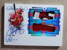 2021 Panini Flawless Platinum Joey Votto Game Used Patch Auto 1/1 Reds Autograph