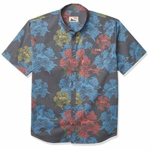 kona huk woven fishing sleeve floral short shirt