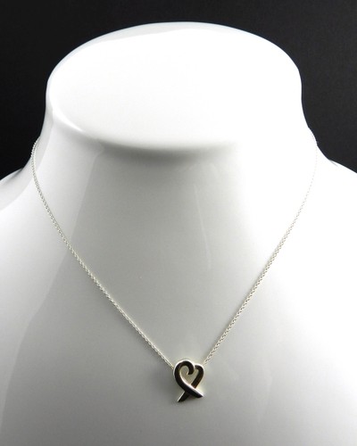 Tiffany & Co. Paloma Picasso 925 Sterling Silver Loving Heart Pendant Necklace - Picture 7 of 7