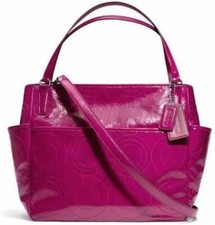 COACH Stitched Patent Multifunction Baby Diaper Tote Bag 25141