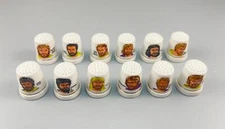Set of 12 Bible Apostles Disciples of Jesus Porcelain Thimbles