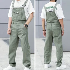 Men Overalls Fashion Coveralls Work Utility suspenders Denim Bib Jumpsuit Jeans