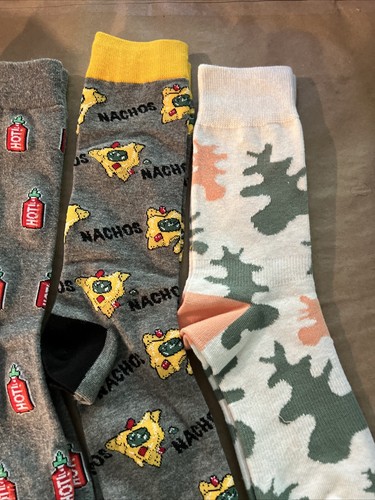 9 Pair Mens Dress Socks Size 6-12US Animals Llama Tacos Hootie & Blowfish New - 第 10/12 張圖片