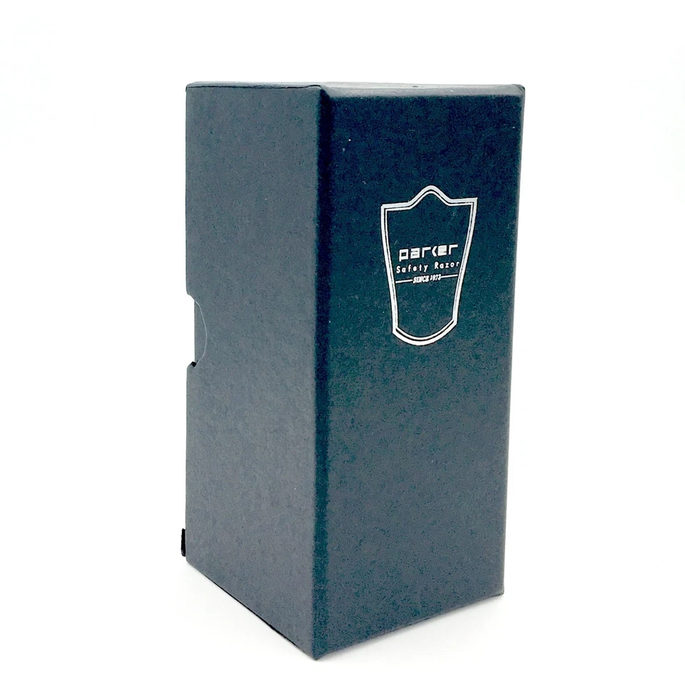  Cepillo de afeitar sintético hecho a mano con mango de nogal y cromo Parker de lujo y soporte Foto 3 de 4