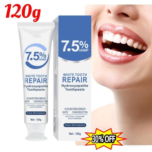 7.5% Hydroxyapatite Toothpaste for Enamel Protection, Fresh Breath 1-3Pack - Imagen 2 de 11