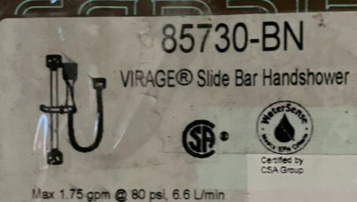 Brizo Virage 85730-BN Brushed Nickel Slide Bar w/Handshower 1.75 GPM