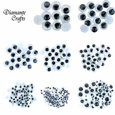 Googly Eyes Wiggle Woobly Abbellimento Artigianale Google Scegli Misura da 5mm - 20mm