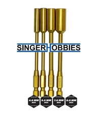 RACERS EDGE RCE7203 TiN Coated Metric Nut Driver Bit Set (4pcs) 4/5.5/7/8mm HRP