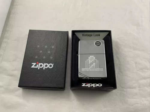 Zippo 2012 Polished Chrome Lighter Vintage Look A Weeks Trial. UNUSED