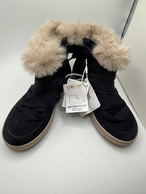 Geox J Rebecca Girl Water Proof Winter Fur Boots Kids 1