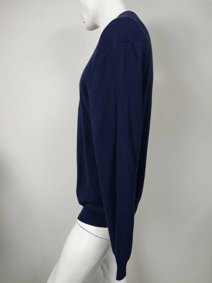 Suéter TAHARI Pure Luxe Cashmere Azul Marino Para Hombre Cuello en V Talla XL NUEVO Foto 2 de 3