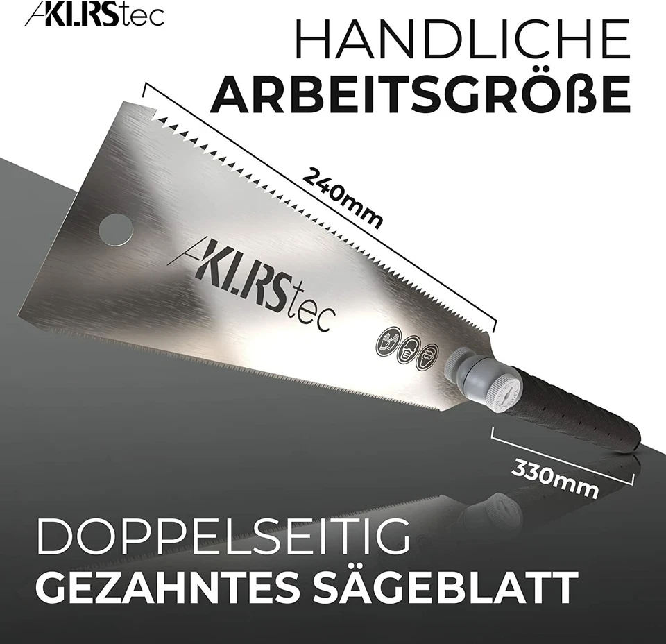 KLRStec® Japansäge - Professionelle Ryoba Feinsäge für Holz und Kunststoff 240mm - Bild 2 von 4
