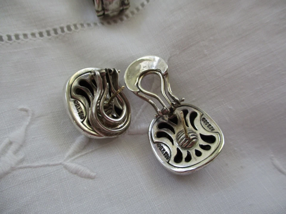 *DAVID YURMAN Colgante Amatista Albión Más Grande + Pendientes 14K/Esterlina-RETIRADO Foto 3 de 4