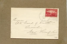 MONT VERNON, NEW HAMPSHIRE (CDS) TO STATE BOARD OF HEALTH IN CONCORD - OCT 1909