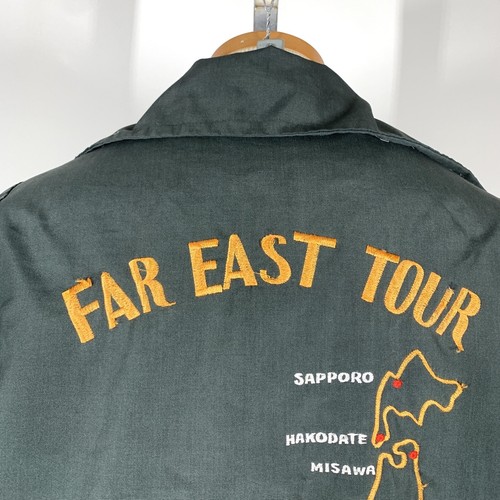 VTG USMC Marines Embroidered Far East Tour Women’s Jacket Sz S, OD Green, Japan - Picture 3 of 13
