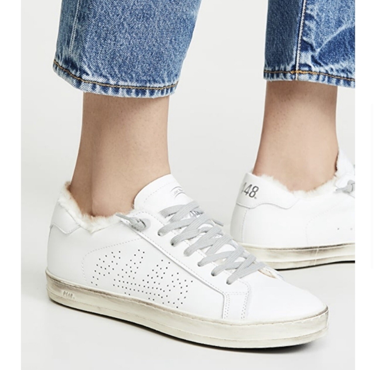 P448 John faux fur trim sneaker | eBay