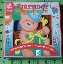 Birthday Foam Backed rubber stamp set by Rubber Stampede