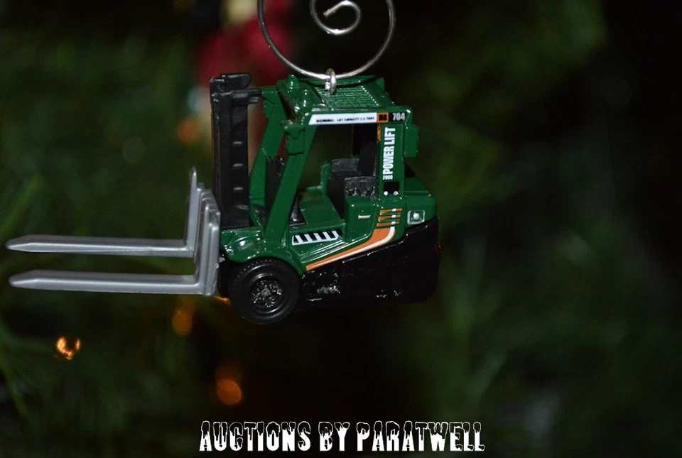 Green Custom 1/64 Forklift Christmas Ornament Crown Hyster Fork Truck CAT Crown - Image 3 of 4