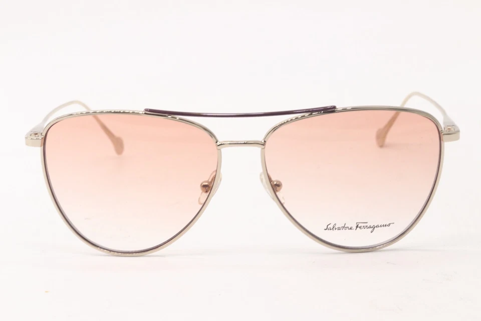 NUEVO SALVATORE FERRAGAMO SF2177 717 ORO DEGRADADO AUTÉNTICO GAFAS DE SOL 56-13 Foto 2 de 3
