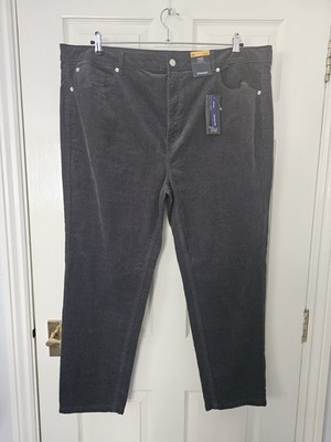 M&S Sienna Cordhose dunkelgraphitgrau Größe 24 kurz neu mit Etikett 