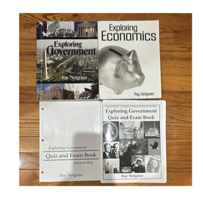 Notgrass Exploring Government & Economics Set, Quiz Exam Book & Answer Key