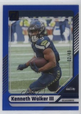 2024 Panini Clearly Donruss Blue 2/49 Kenneth Walker III #47 7rv