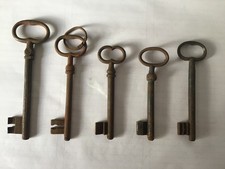 5 sehr alte Schl&uuml;ssel Bartschl&uuml;ssel, Eisen, bis 14 cm hoch