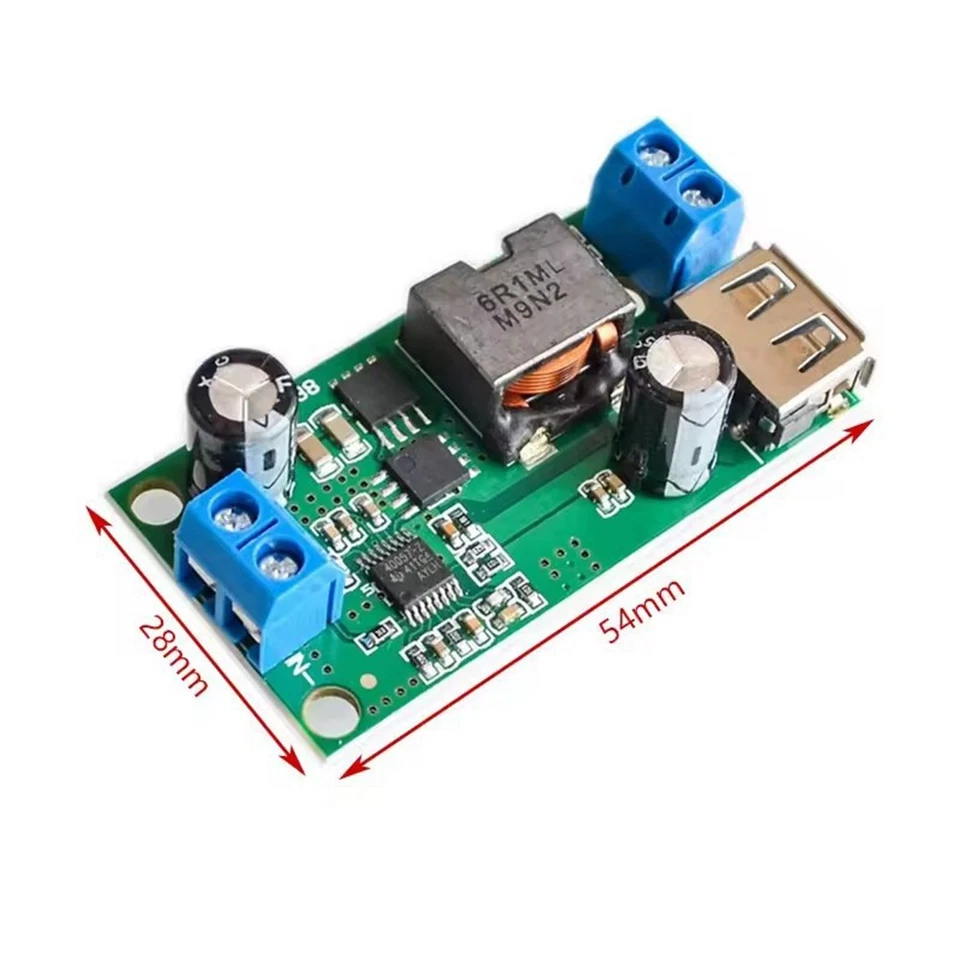 USB Power Step Down Converter Module DC 9V 12V 24V 36V to 5V 5A Output for Car - Image 4 of 4