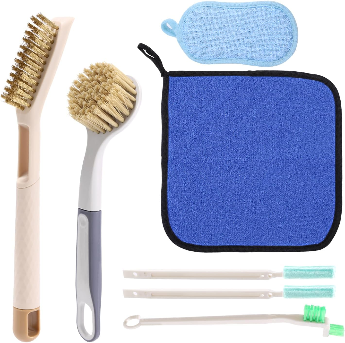 7Pcs Air Fryer Cleaning Kit, Airfryer Cleaning Brush with 3 Style Brushes Sponge