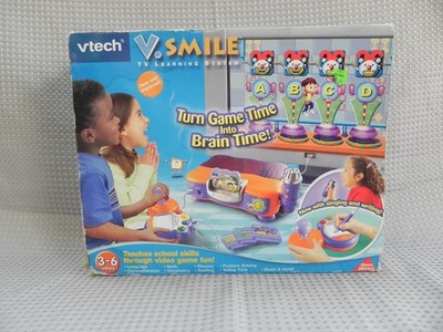 Vtech V.Smile TV Learning System Console Orange Purple Joystick Alphabet Park