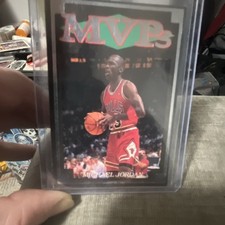 michael jordan mvps chicago bulls nba basketball trading card in top loader 